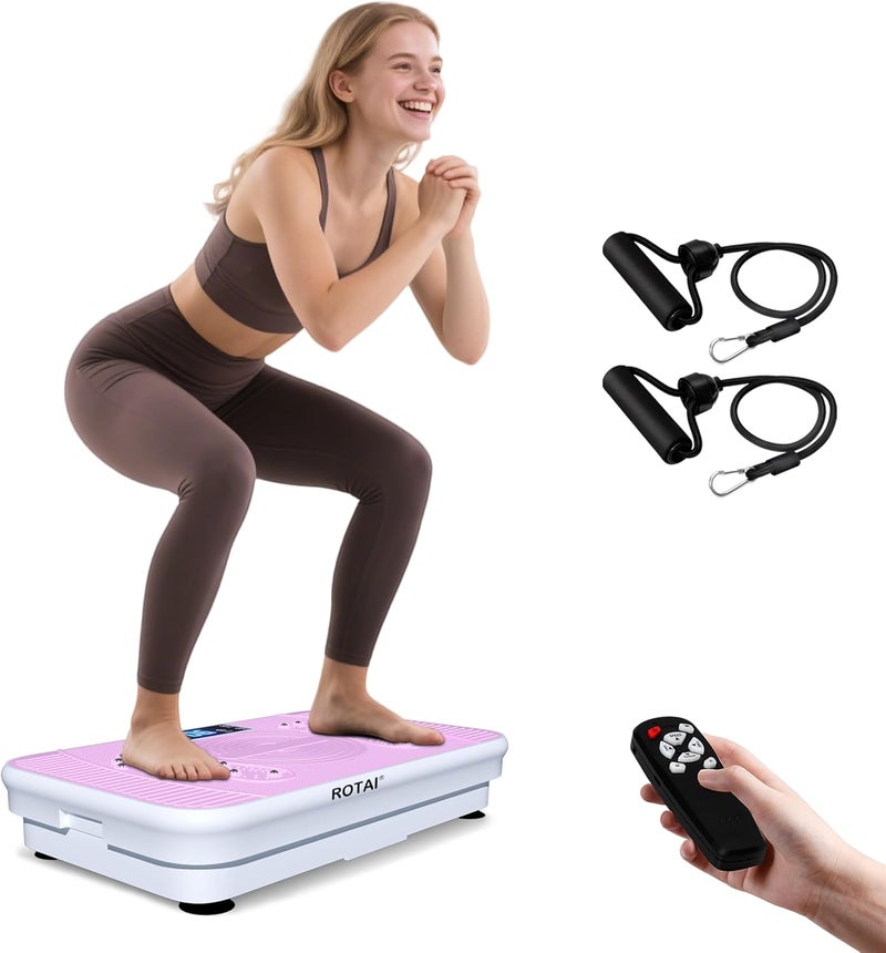ROTAI Shake Plate Vibration Exercise Machine for Lymphatic Drainage Massager & Weight Loss, 400 lbs Capacity Whole Body Vibrating Plate Workout for Women and Men - Image 1